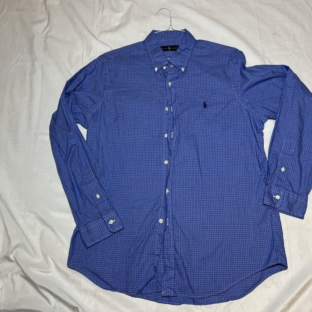 Ralph Lauren Men's Long Sleeve Button Down Shirt w/ Logo Size: Large Color: Blue